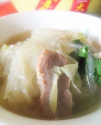 白菜红薯粉丝汤