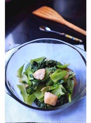 小油菜炒鸡肉