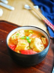 番茄油条汤