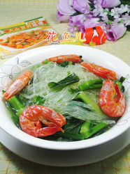 虾干油菜蕻煮粉丝