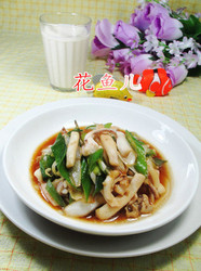 大葱炒鱿鱼