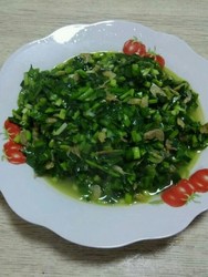 虾皮炒韭菜末