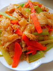 西芹炒豆皮