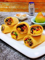 鸡蛋时蔬煎饼卷