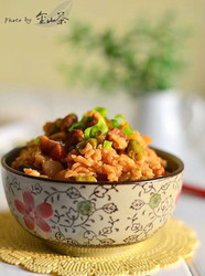 五花肉豆角焖饭