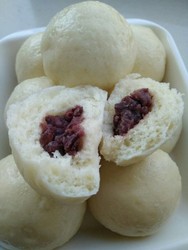 自制红豆馅馒头