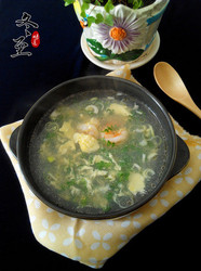 荠菜虾仁鸡蛋汤