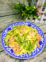 蒜黄虾仁鸡蛋