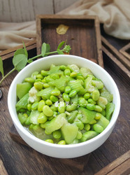 毛豆炒丝瓜
