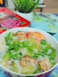 海鲜生菜粥