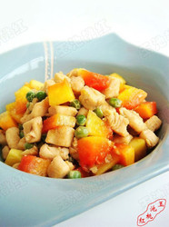 木瓜豌豆鸡丁