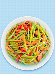 红薯梗炒肉丝