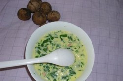 油菜火腿蒸鸡蛋羹