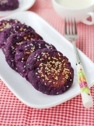 紫薯饭饼