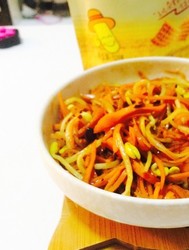 豆芽炒胡萝卜