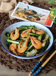 野韭菜炒虾干