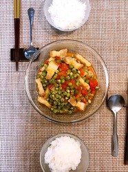 豌豆番茄五花肉