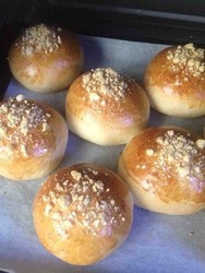 紫薯夹心酥粒包