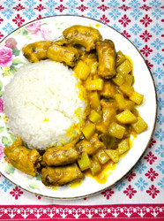 咖喱鸡脖土豆盖饭