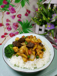 牛排碎烧饭