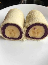 紫薯香蕉土司卷