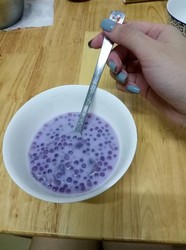 椰奶紫薯西米露