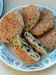 芝麻海带发面饼