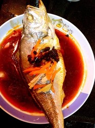 双丝蒸黄鱼