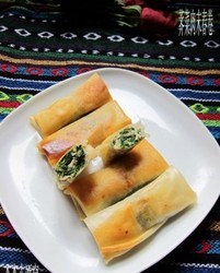 荠菜肉末春卷
