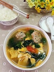 番茄肉丸子菜汤