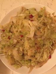 酸萝卜炒包菜