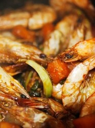 黑胡椒干锅虾