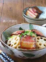 腊肉炒藕片