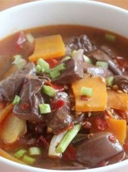 家常菜：泡椒猪血
