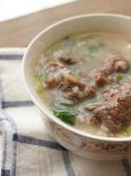 生菜牛肉粥