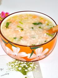 宝宝辅食--火腿大虾粥