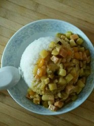 南瓜土豆咖喱饭