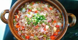 洋葱肉末粉丝煲