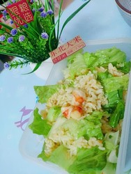 虾仁生菜炒胚芽米饭