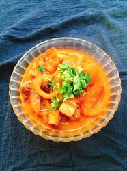番茄炖五花肉