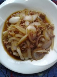 洋葱炒肉末