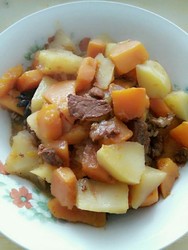 南瓜炖土豆