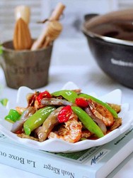 海虾肉片辣炒茄条