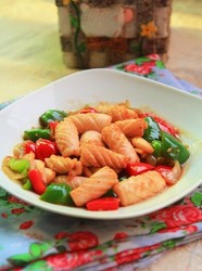 彩椒炒鱿鱼