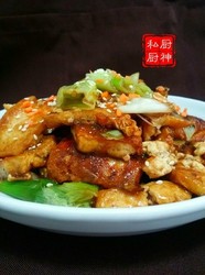 葱爆豆腐