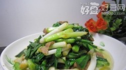 青蒜苗炒肉丝