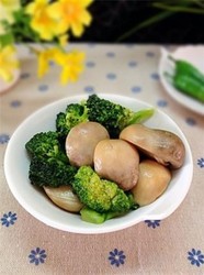 蚝油草菇西兰花