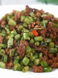 肉末炒豆角