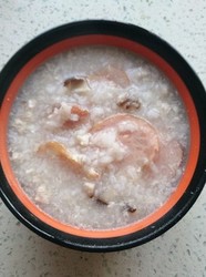 肘花火腿肉末粥