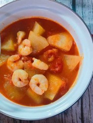 番茄虾仁炖冬瓜
